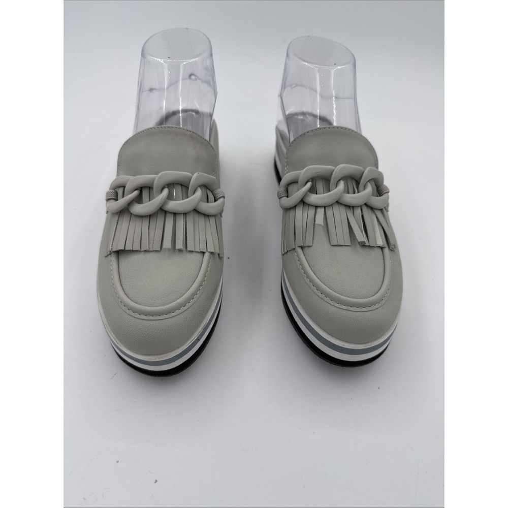 Coconuts by Matisse Maren Platform Mule Loafer Gray Size 7M